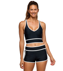 Next by Athena Women's Kinetic On The Run V-Neck Bikini Top