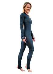 SlipIns Unisex Carbon Fiber Front Zippered DiveSkin Unitard