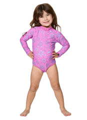 Rip Curl Girls' Sunshine Club Long Sleeve One Piece Surf Suit (Toddler, Little Kid)