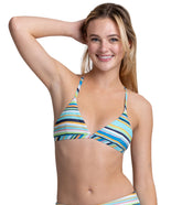 JOLYN Women's Hailey Sunchaser Triangle Y Back Detail Bikini Top