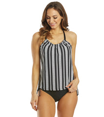 Next by Athena Women's Strip Shirr Tankini Top