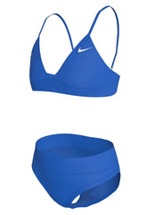 Nike Girls' Solid Essential Triangle Two Piece Bikini Set (Big Kid)