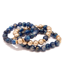 Zenzii Iridescent Beaded Stretch Bracelet