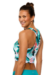 Next by Athena Women's Native Fawna Static High Neck Bikini Top