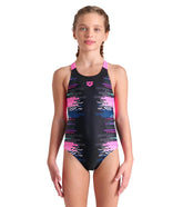 Arena Girls' Rhythm V Back One Piece Swimsuit (Little Kid, Big Kid)