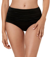 Miraclesuit Women's Solid Black Norma Jean Retro Bikini Bottom