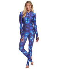 SlipIns Blue Water Shell Zippered Unitard