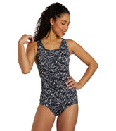 Dolfin Women's Print Conservative Lap One Piece Swimsuit
