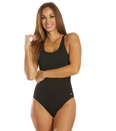 EQ Swimwear Women's Harmony Solid Long Torso One Piece Swimsuit