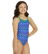 Sporti Rainbow Heart Thin Strap One Piece Swimsuit Youth (22-28)