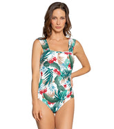 Jantzen Women's NeoTropics Glamour Cap Sleeve One Piece Swimsuit