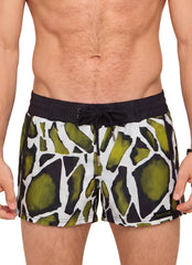 Sauvage Men's Camo Retro Italian Swim Trunks