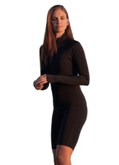 TUTUBLUE Women's Solid Front Zip UPF 50+ Biker Short Unitard One Piece Swimsuit