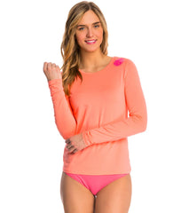 Rip Curl Women's White Wash Loose Fit Long Sleeve Surf Shirt