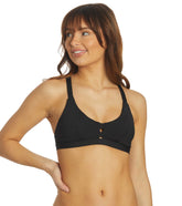 Hurley Women's Max Solid Scoop Bikini Top