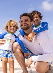 Snapper Rock Boys' Breakwater Beach Long Sleeve Rash Guard Set (Baby)