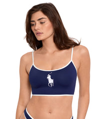 Polo Ralph Lauren Women's Logo Icons Crop Cami Bikini Top
