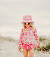 Snapper Rock Girls' Apple Love Reversible Bucket Hat