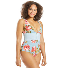 Skye Rose Garden Faith V Neck One Piece Swimsuit