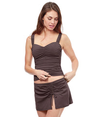 Profile by Gottex Women's Tutti Frutti Shirred Tankini Top (D-Cup)