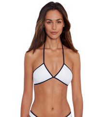 Ralph Lauren Women's Tipped Solids Halter V Neck Bikini Top