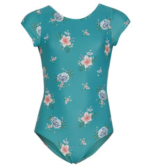 O'Neill Girls' Chan Floral Short Sleeve Tie Back One Piece Swimsuit (Little Kid, Big Kid)