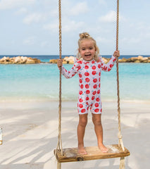 Snapper Rock Girls' Juicy Fruit Long Sleeve One Piece Swimsuit (Baby)