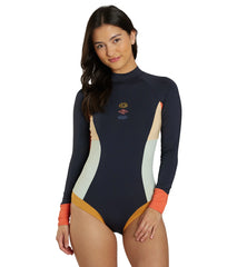 Rip Curl Women's Melting Waves Long Sleeve UPF 50 One Piece Swimsuit
