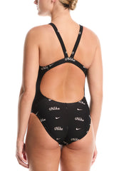 Nike Women's Hydrastrong Multi Print Fastback One Piece Swimsuit