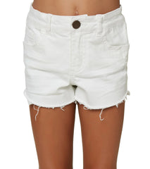 O'Neill Girls' Aiden White Denim Short