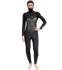 Rip Curl Women's Flash Bomb 5/4mm Chest Zip Hooded Fullsuit