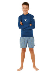 Rip Curl Boys' Waves UPF 50+ Long Sleeve Rash Guard (Big Kid)