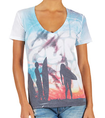 Rip Curl Girls' Aurora Sky V Neck T Shirt