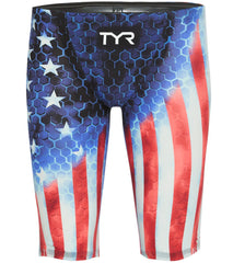 TYR Men's Avictor Supernova USA Jammer Tech Suit Swimsuit
