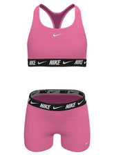 Nike Girls' Logo Tape Racerback Two Piece Bikini Short Set (Big Kid)