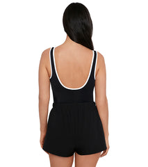 Shape Solver SPORT Women's Contrast Binding Sport Swim Romper
