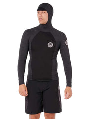 Rip Curl Men's 1.5mm Ultimate Search Long Sleeve Hooded Pullover Wetsuit Top