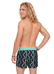 Sauvage Men's Vintage Retro Lycra Swim Trunks