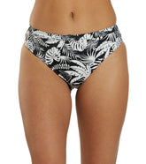 JOLYN Women's Nora Tropicana High Waist Key Hole Back Bikini Bottom