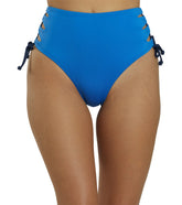 Nike Women's Solid Lace-Up High Waist Cheeky Bottom