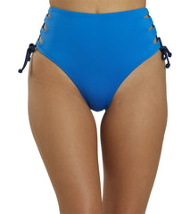 Nike Women's Solid Lace-Up High Waist Cheeky Bottom
