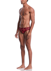 Nike Men's Hydrastrong Water Stripe Brief Swimsuit