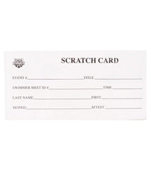 USA Swimming Scratch Card Slip