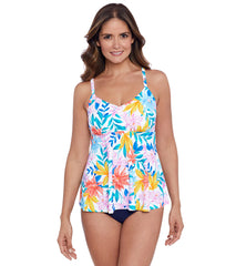 Shape Solver By Penbrooke Women's Tropical Breeze V Neck Tankini Top