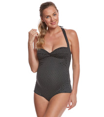 Pez D'or Maternity Montego Bay Pin Spot Jacquard One Piece Swimsuit
