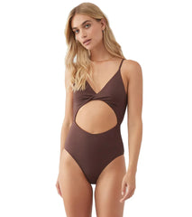 O'Neill Women's Saltwater Solids Twisted One Piece Swimsuit