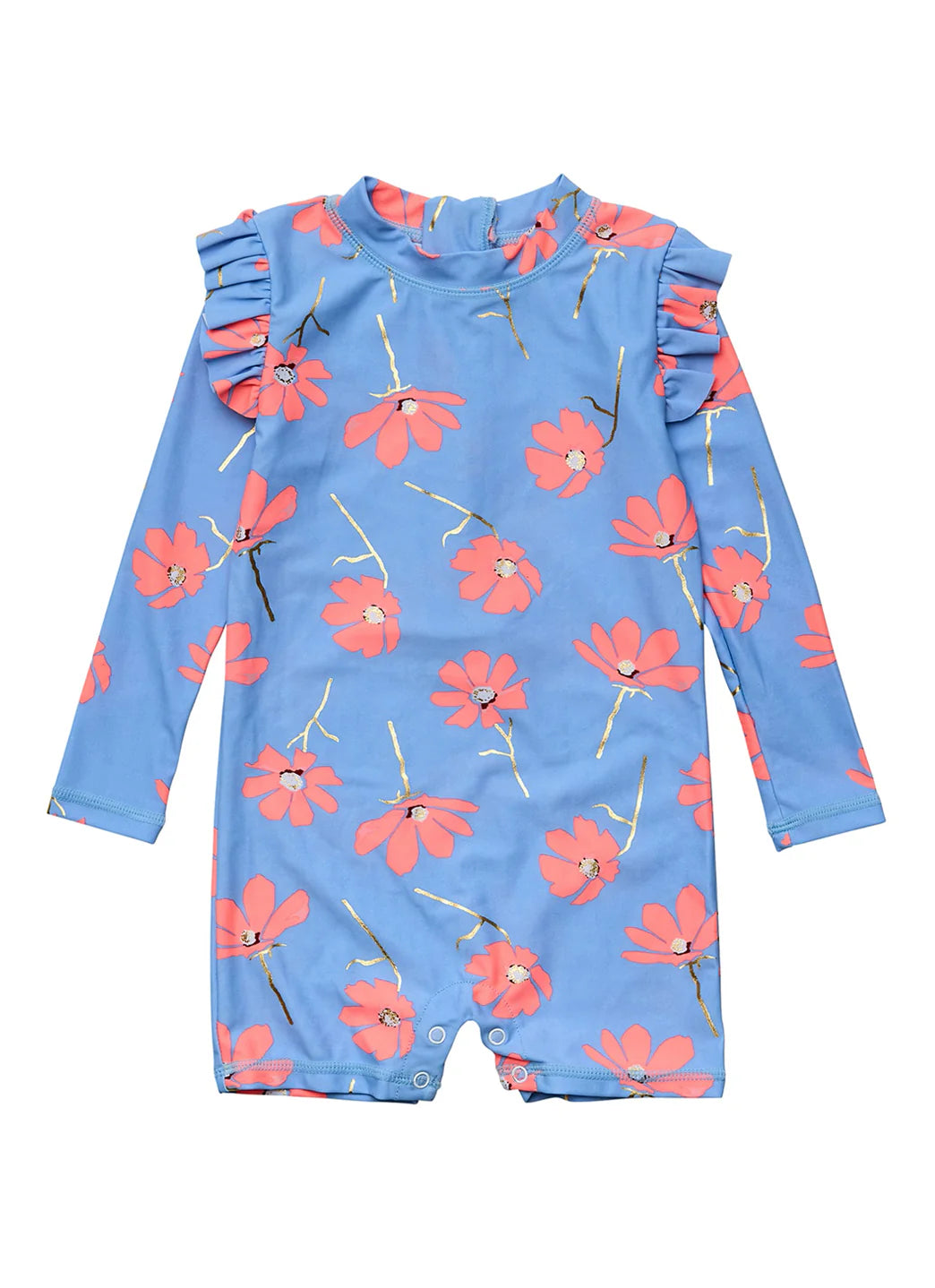 Snapper Rock Girls' Beach Bloom Long Sleeve One Piece Swimsuit (Baby)