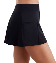 Shape Solver By Penbrooke Women's Divine Solids Bottoms Side Zipper Pocket Skort