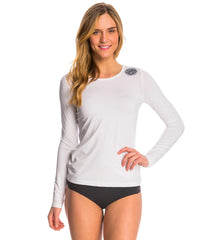 Rip Curl Women's White Wash Loose Fit Long Sleeve Surf Shirt