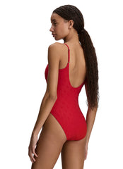 Polo Ralph Lauren Women's Logo Jacquard Kennedy One Piece Swimsuit